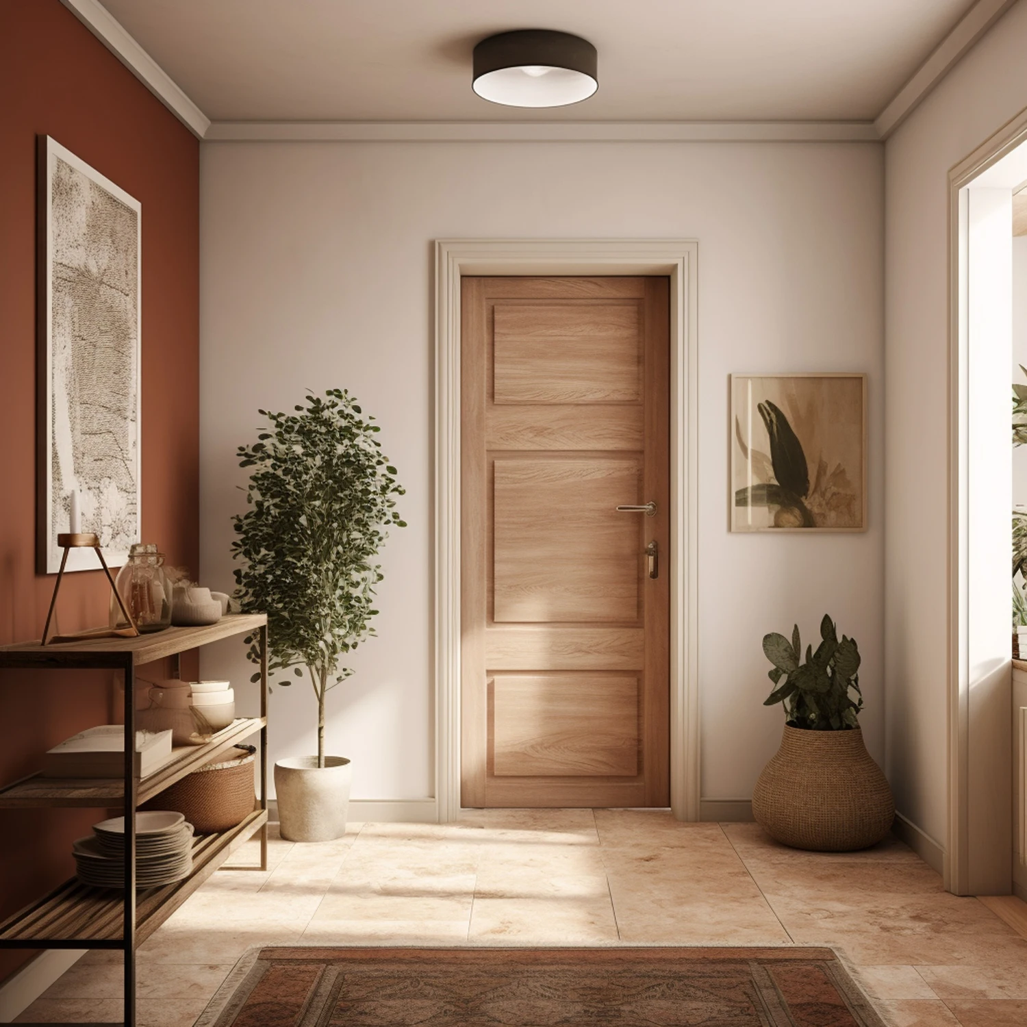 A Star Doors interior visual featuring a modern wooden door